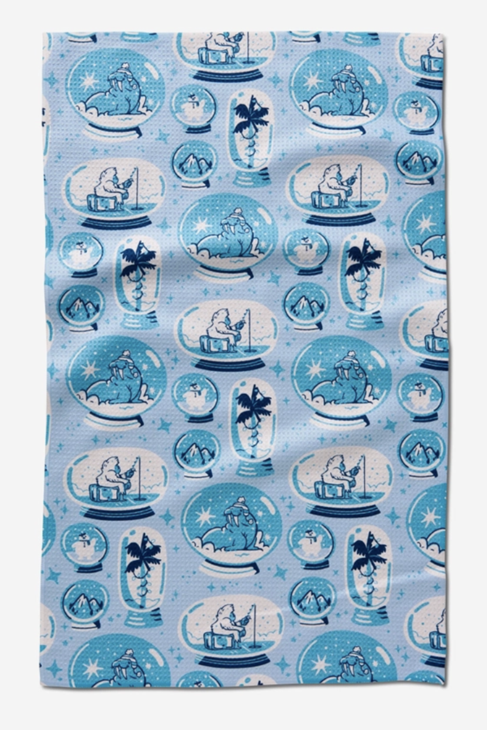 Geometry Kitchen Tea Towel - Winter Snow Globe Collection