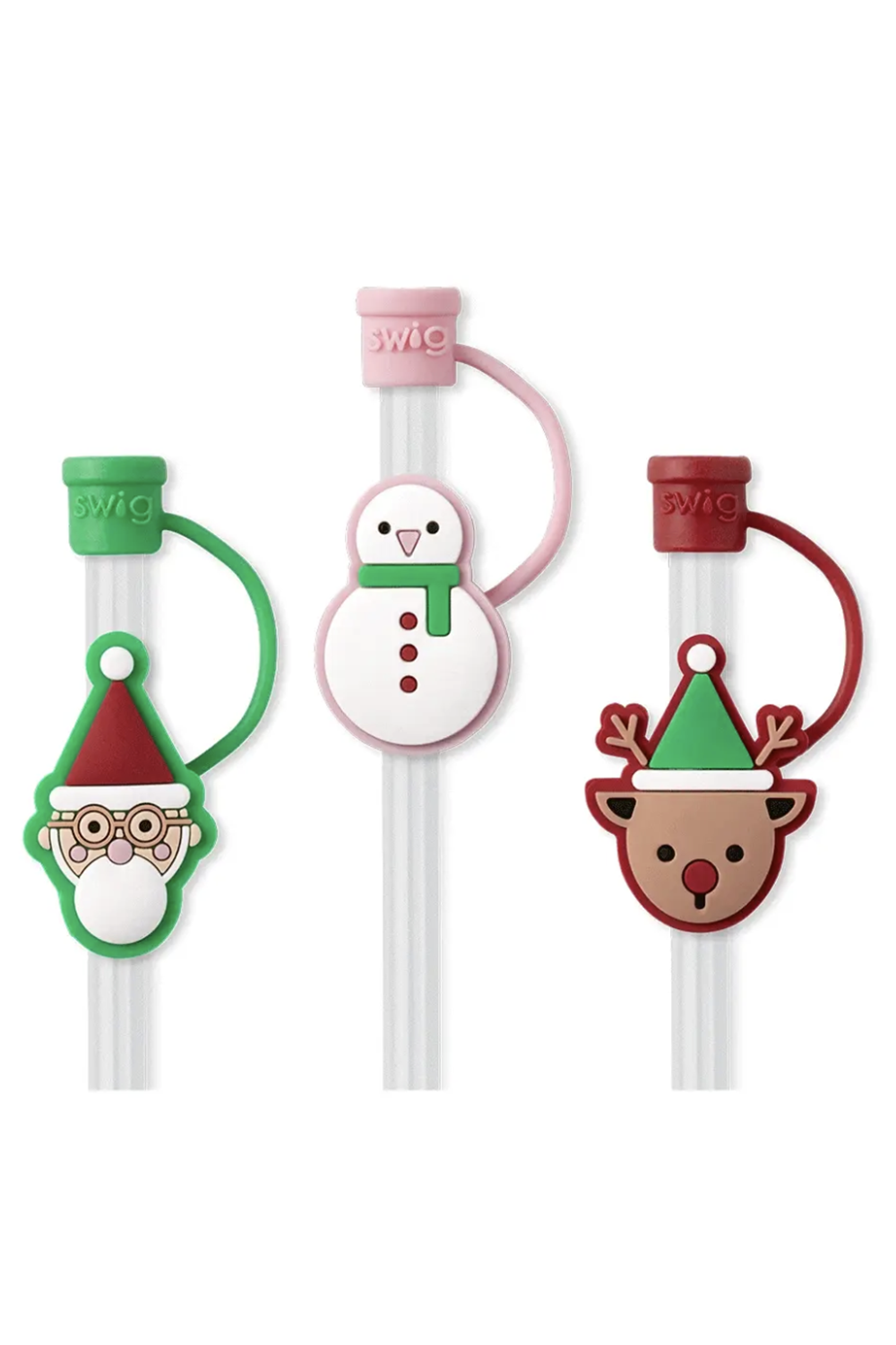 Swig Straw Topper Set - Christmas Crew