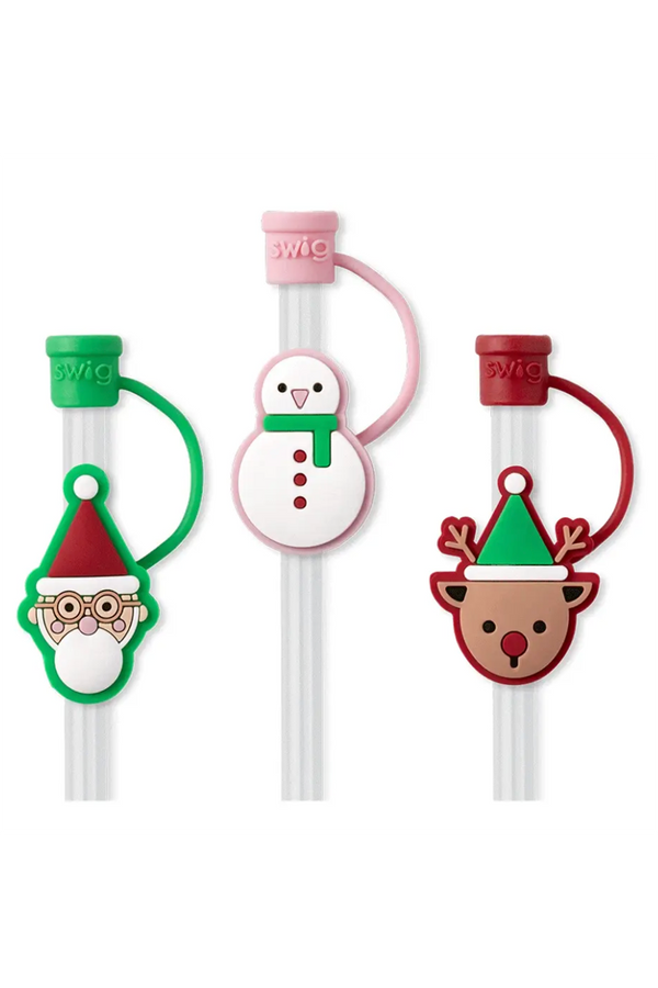 Swig Straw Topper Set - Christmas Crew