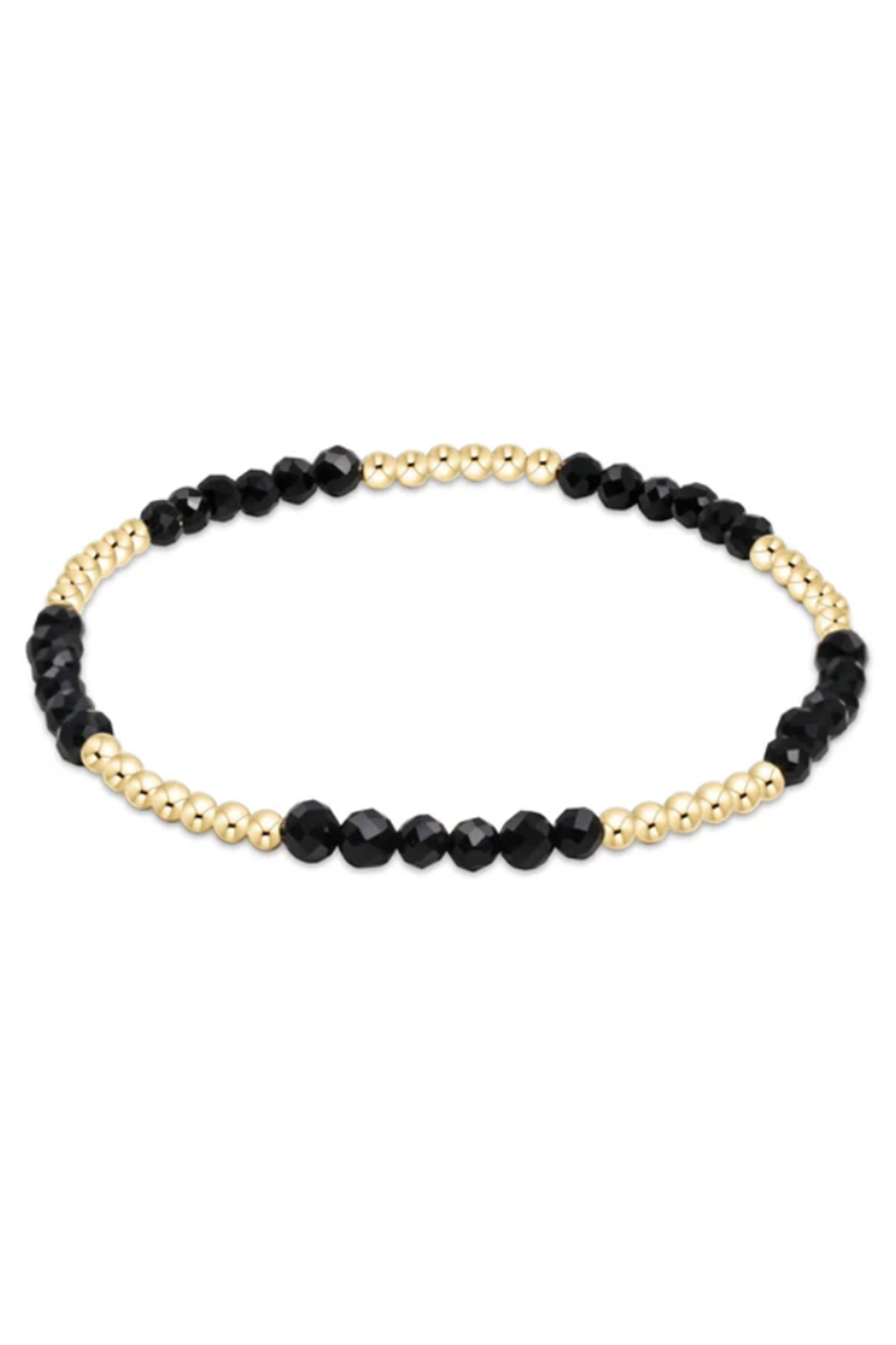 EN Classic Blissful Pattern Bracelet - Faceted Onyx