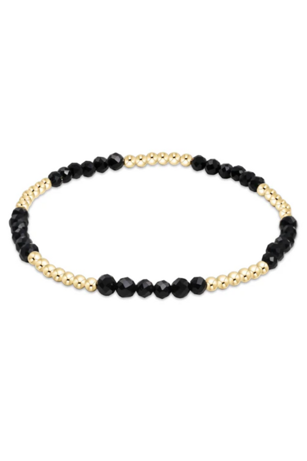 EN Classic Blissful Pattern Bracelet - Faceted Onyx