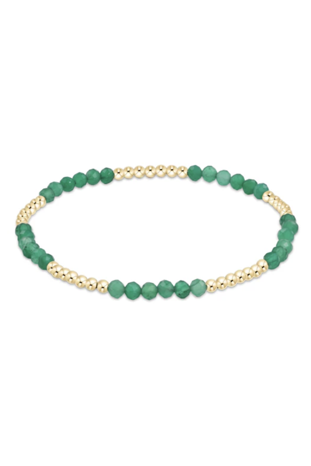 EN Classic Blissful Pattern Bracelet - Green Onyx