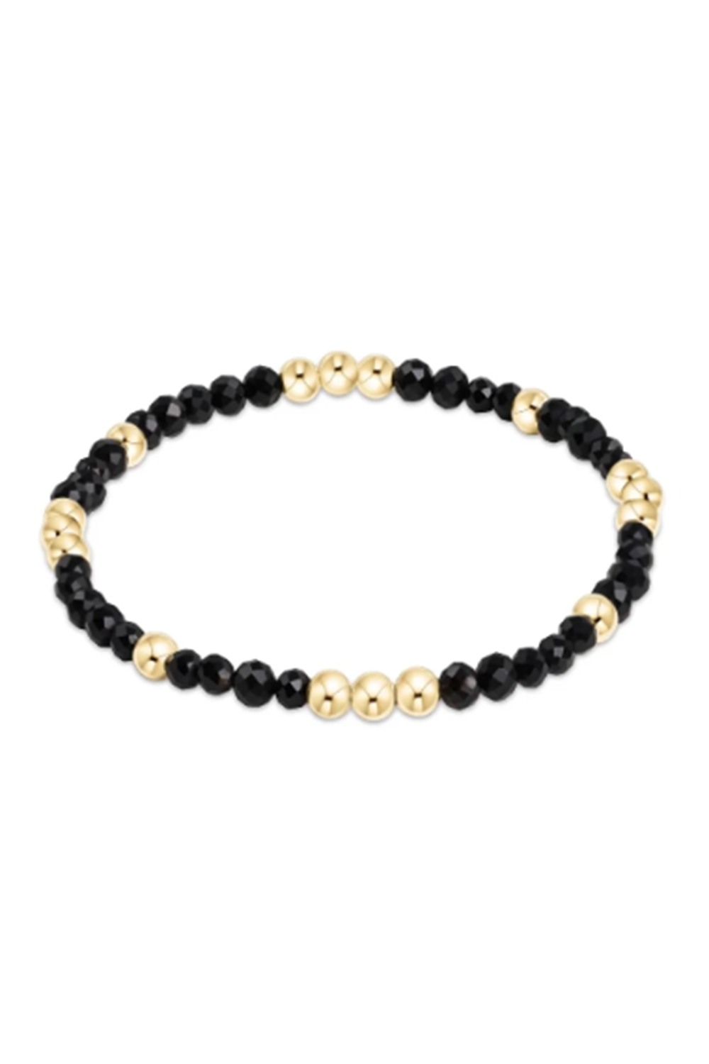 EN Worthy Pattern Bracelet 3mm - Faceted Onyx