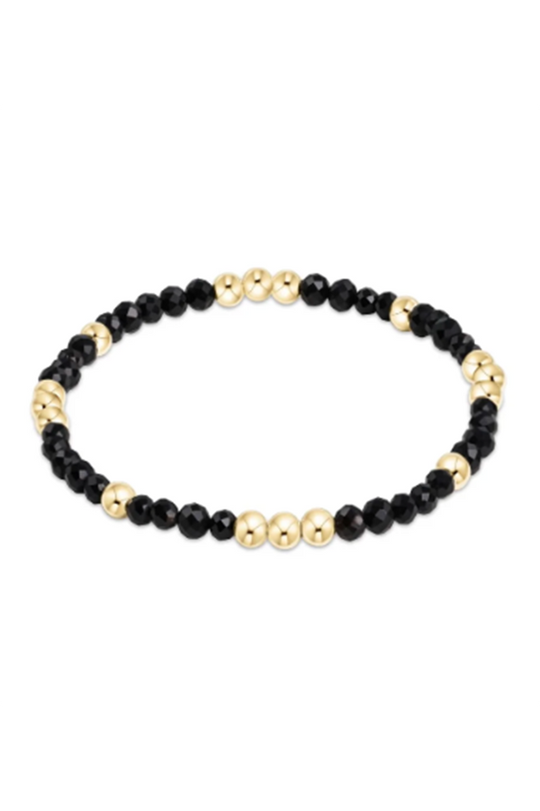 EN Worthy Pattern Bracelet 3mm - Faceted Onyx