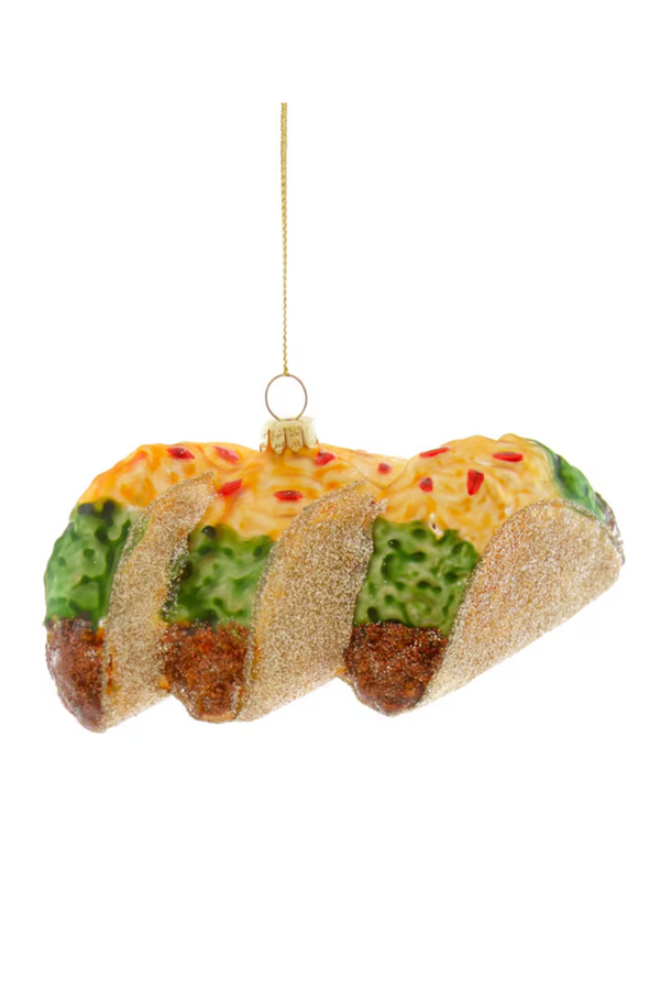 Glass Ornament - Triple Taco