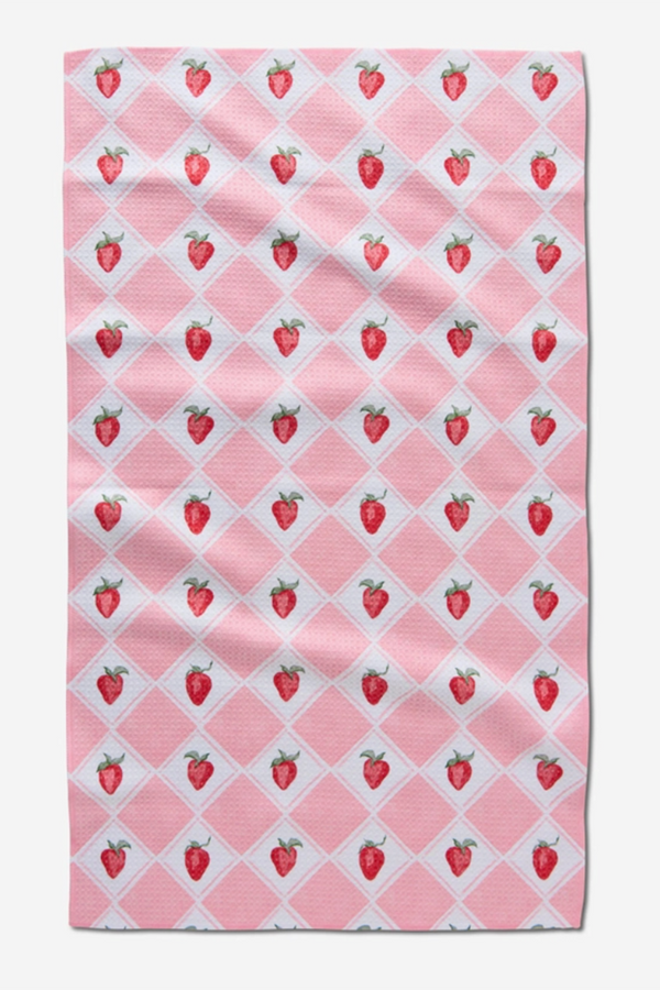 Geometry Kitchen Tea Towel - Vera Strawberries