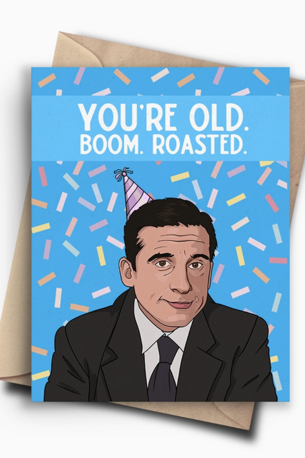 PC Birthday Card - The Office Michael Scott BOOM