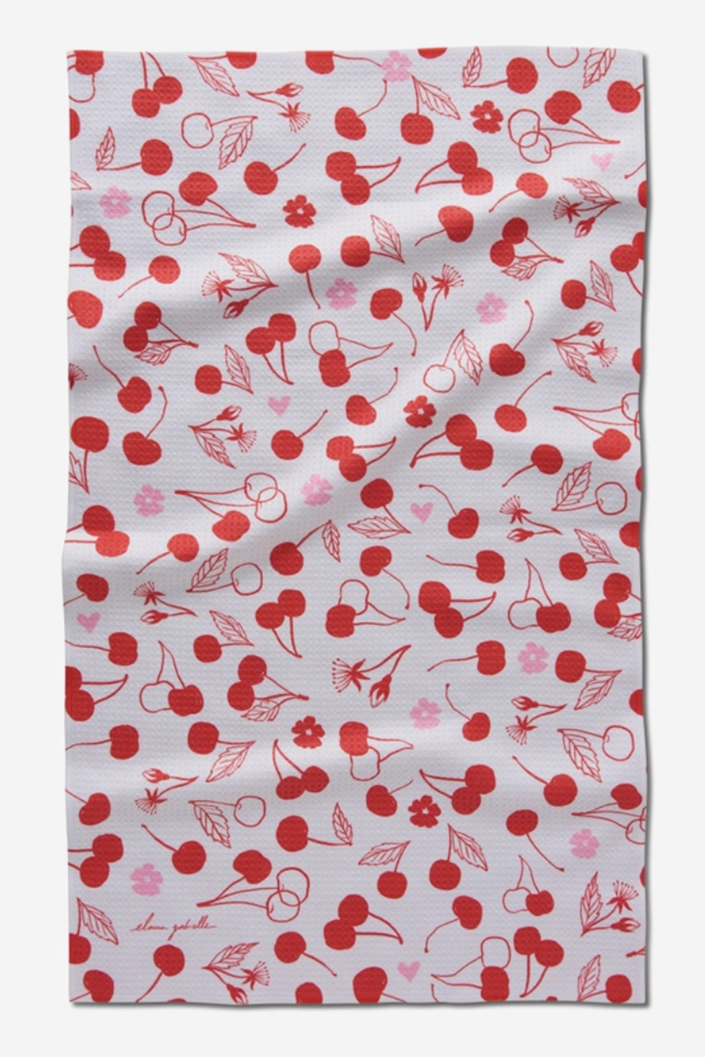 Geometry Kitchen Tea Towel - Cute Cherry