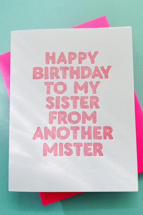 Richie Single Birthday Card - Sister From Another Mister