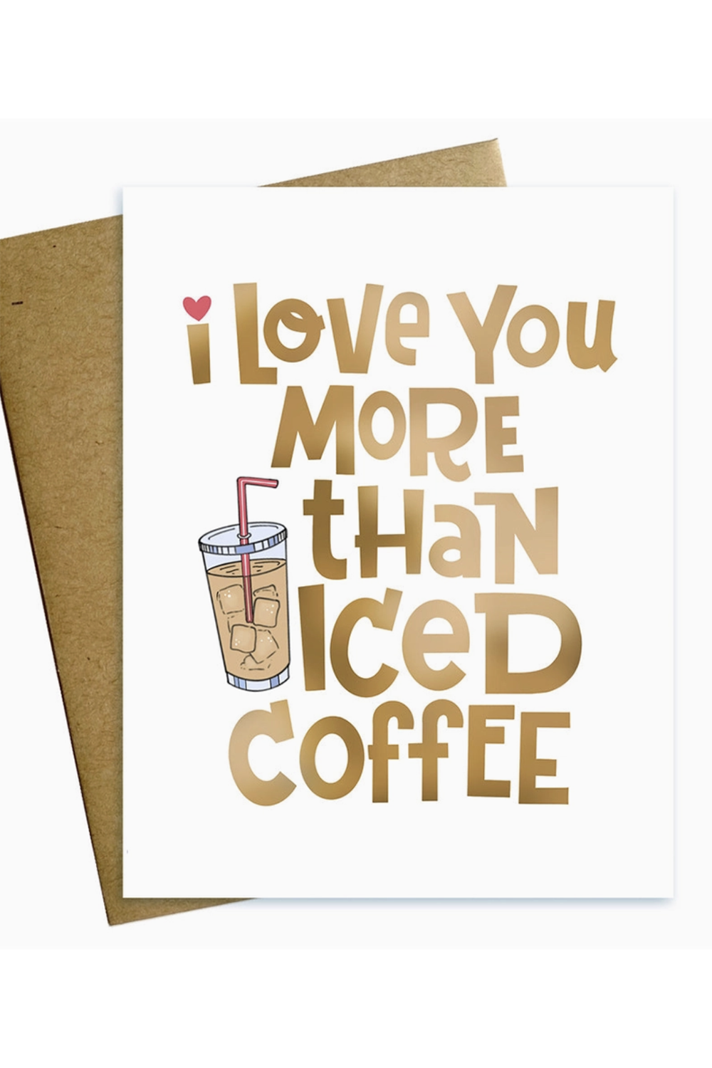 MM Single Valentine's Day Card - Iced Coffee