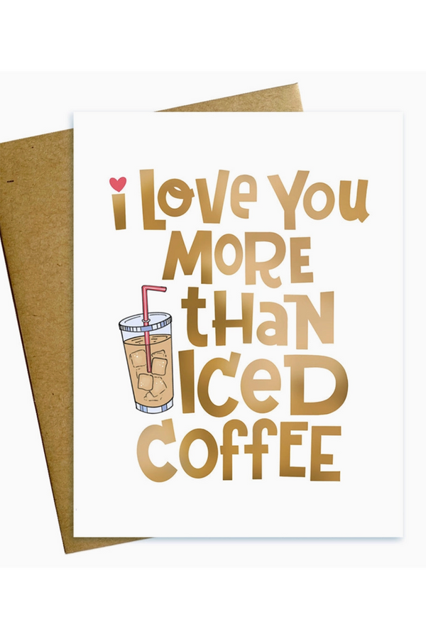 MM Single Valentine's Day Card - Iced Coffee