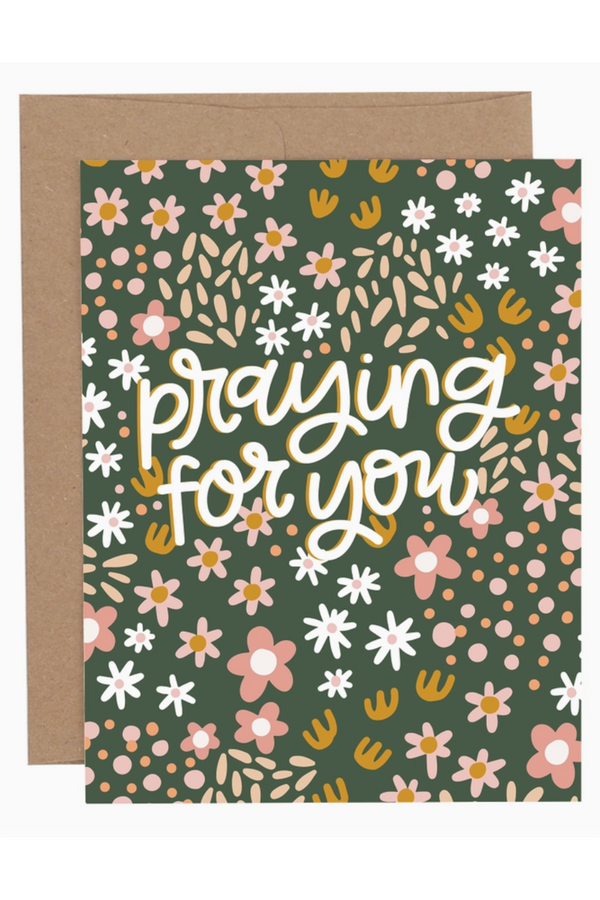 PP Single Sympathy Greeting Card - Praying For You