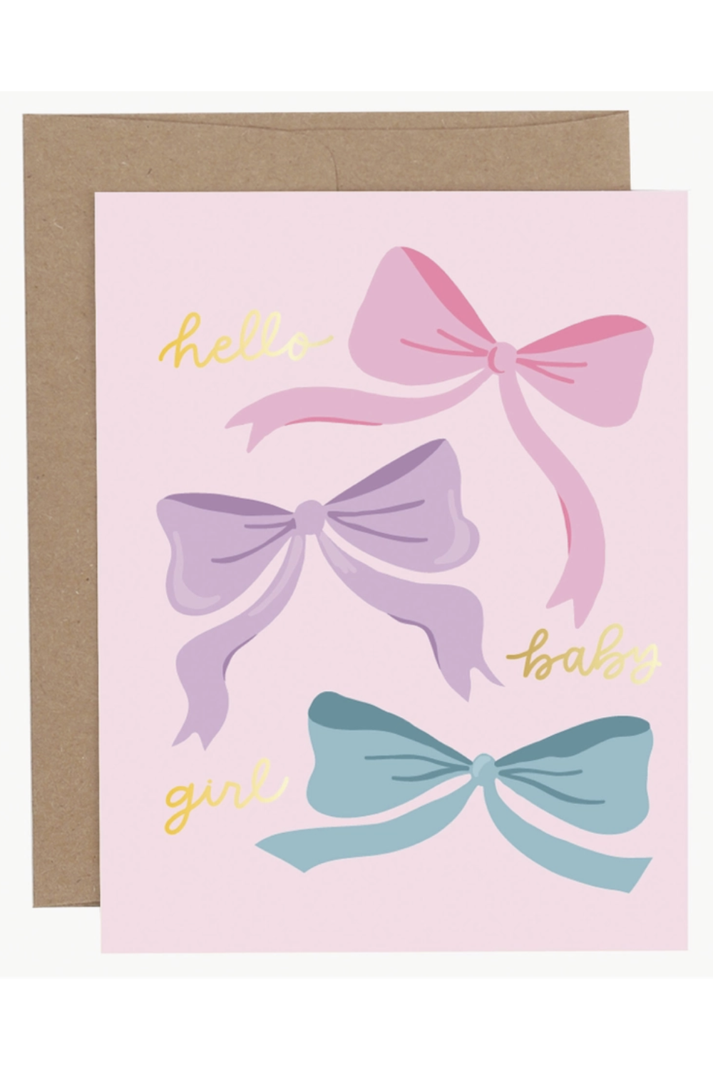 PP Single Baby Greeting Card - Hello Baby Girl