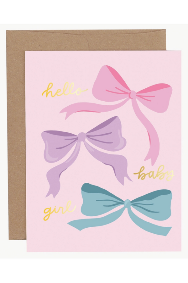 PP Single Baby Greeting Card - Hello Baby Girl