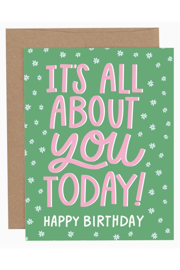 PP Single Birthday Greeting Card - All About You