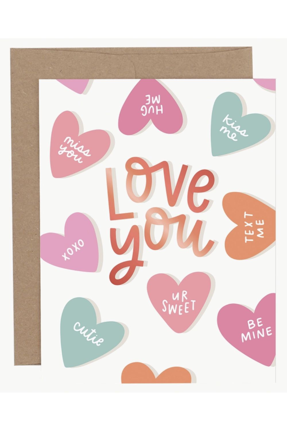 PP Single Valentine's Day Card - Hearts Love You