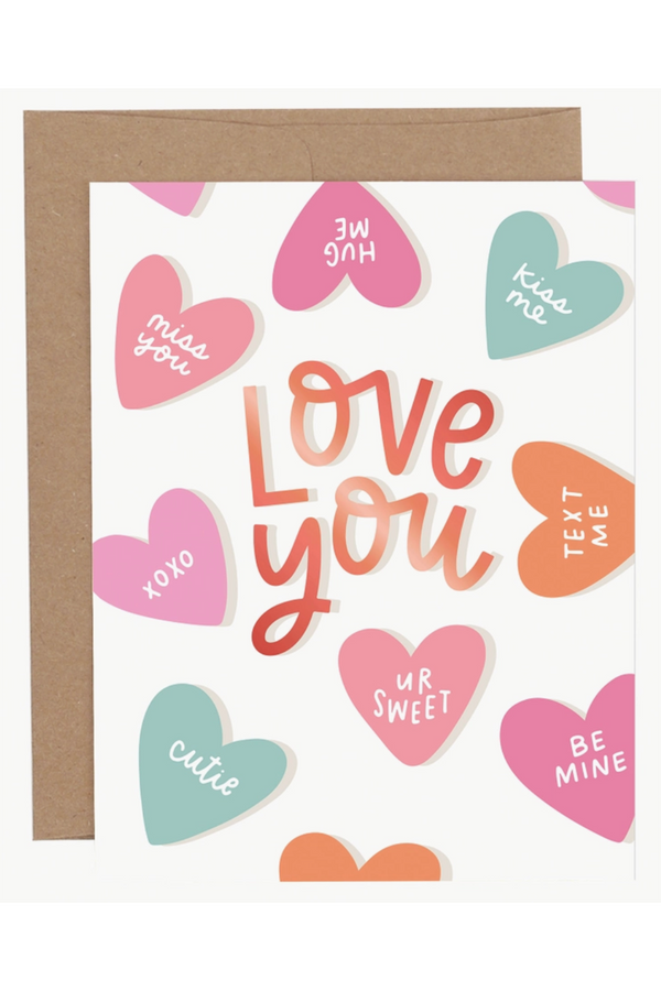 PP Single Valentine's Day Card - Hearts Love You