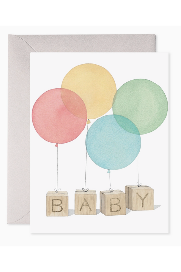 EFRAN Baby Greeting Card - Baby Blocks