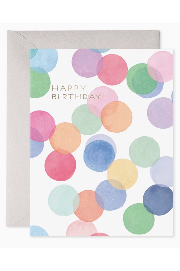 EFRAN Birthday Greeting Card - Falling Confetti