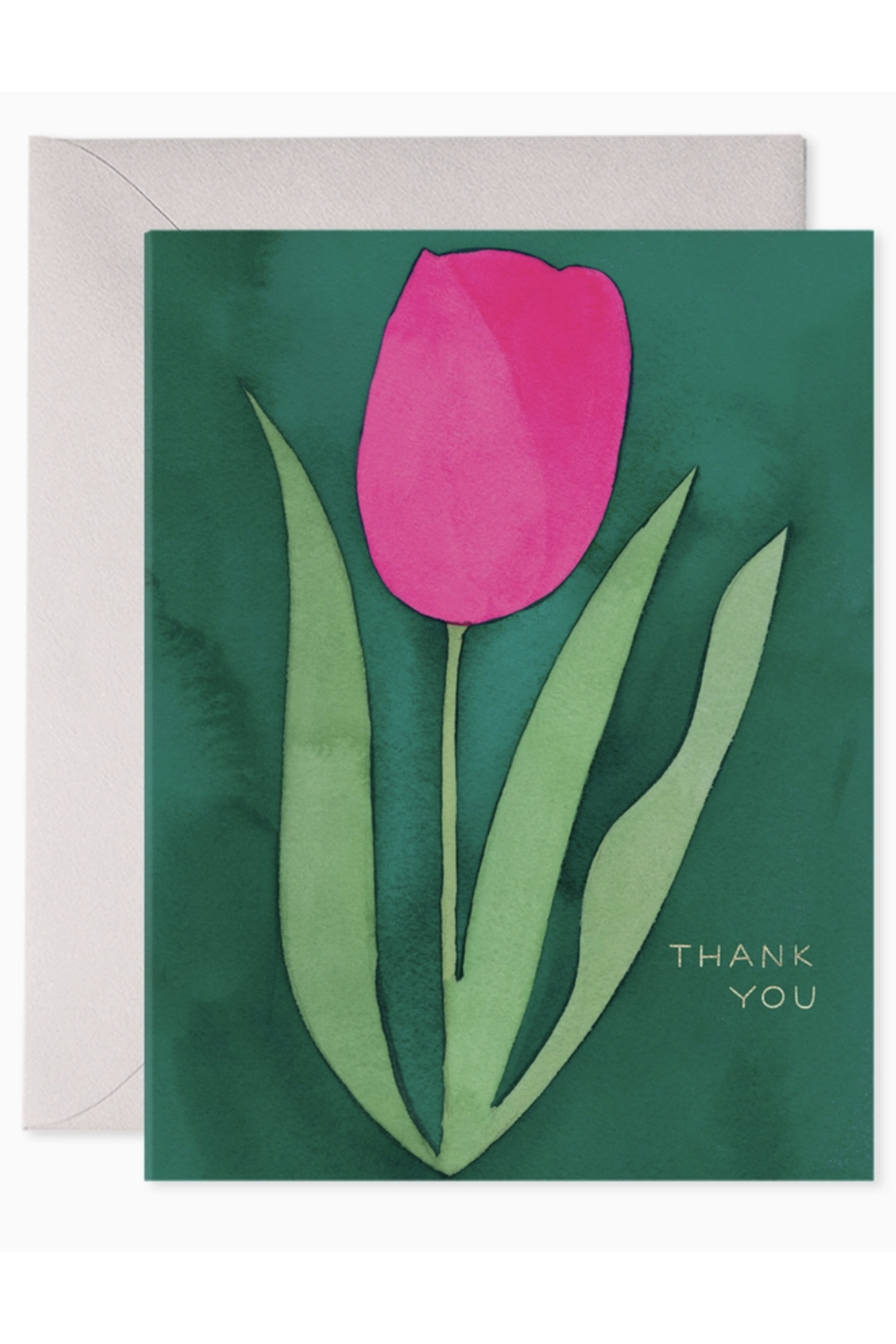 EFRAN Thank You Greeting Card - Pink Tulip