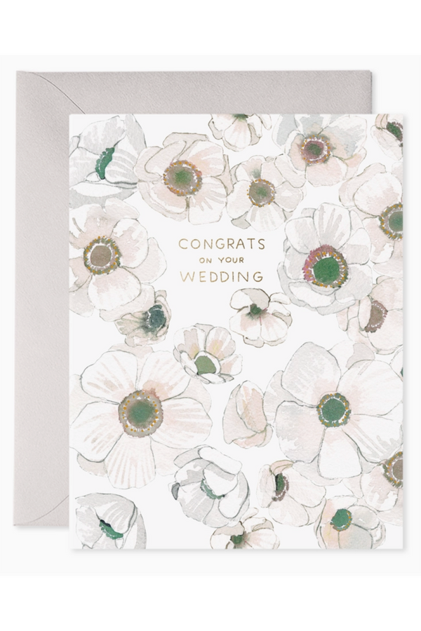 EFRAN Wedding Greeting Card - White Flower