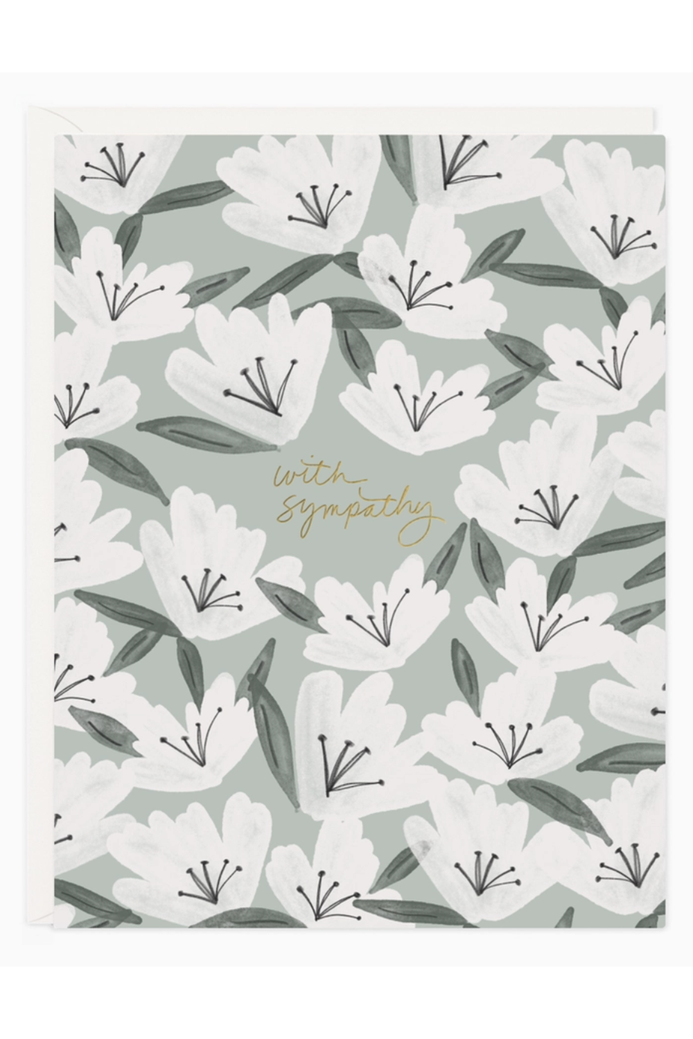 RR Sympathy Greeting Card - Flowers