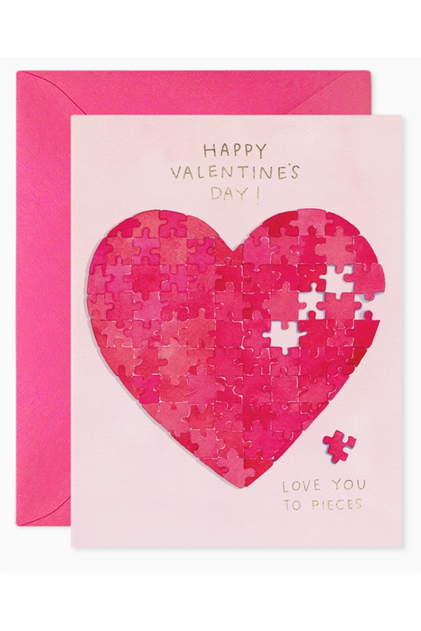 EFran Valentine's Day Greeting Card - Heart Puzzle