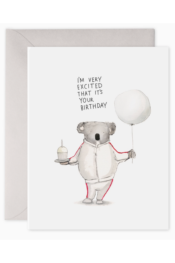 EFRAN Birthday Greeting Card - Koala Excitement