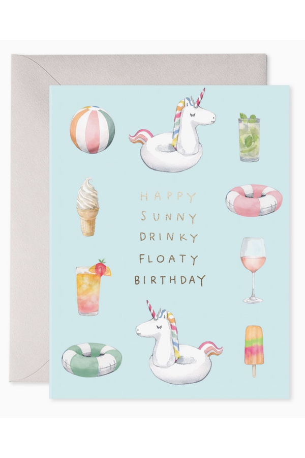 EFRAN Birthday Greeting Card - Pool Party