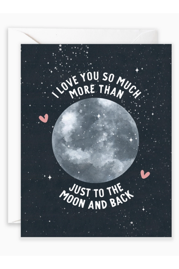 Isabella Valentine's Day Card - Moon & Back