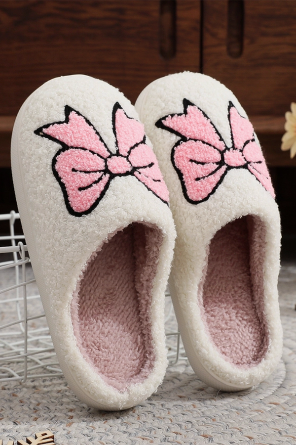 Fleece Slipper - Pink Bownot