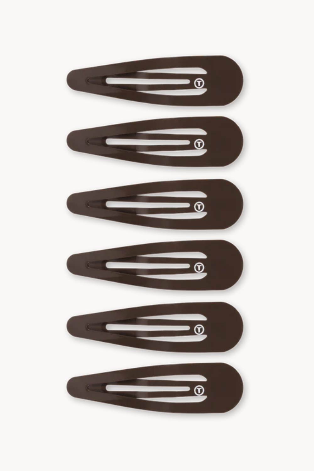 Teleties Snap Clip Set of 6 - Brown