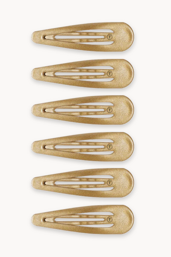 Teleties Snap Clip Set of 6 - Gold