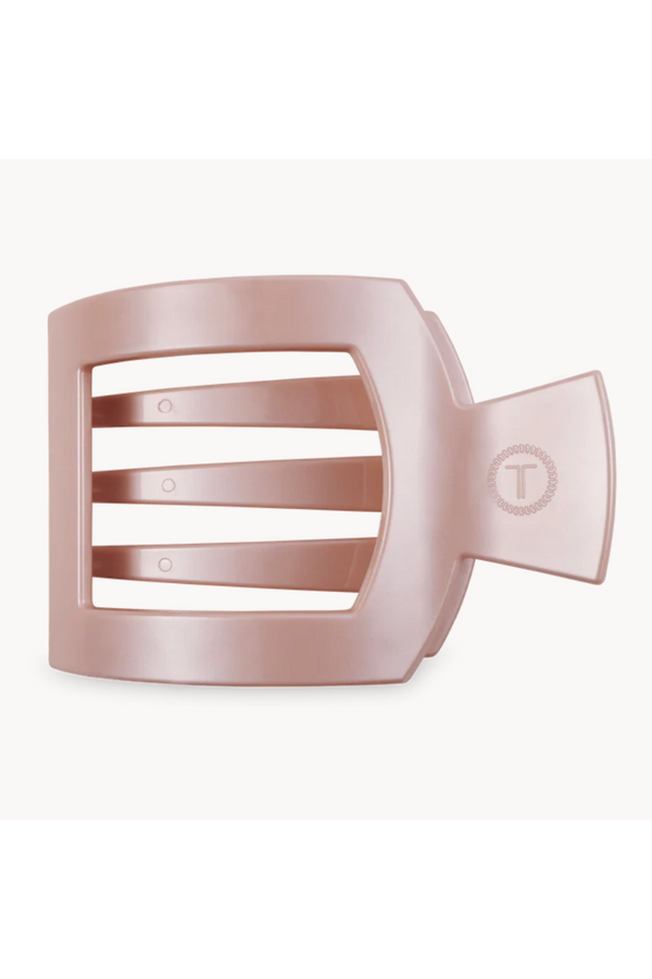 Teleties Square Hair Clip - Pearly Pink