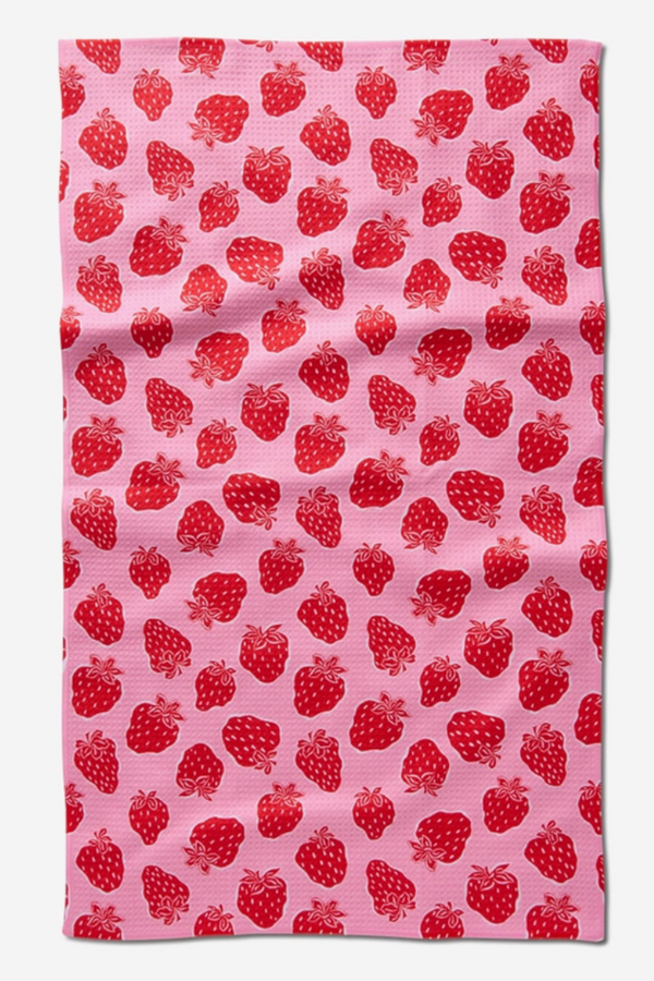 Geometry Kitchen Tea Towel - Strawberry Fields