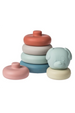 Simply Silicone Stacking Teether Rings - Puppy Face