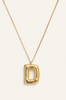 Bubble Initial Charm Necklace - Gold