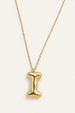 Bubble Initial Charm Necklace - Gold