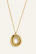Bubble Initial Charm Necklace - Gold