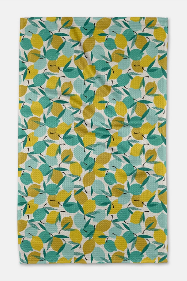 Geometry Kitchen Tea Towel - Lemonade