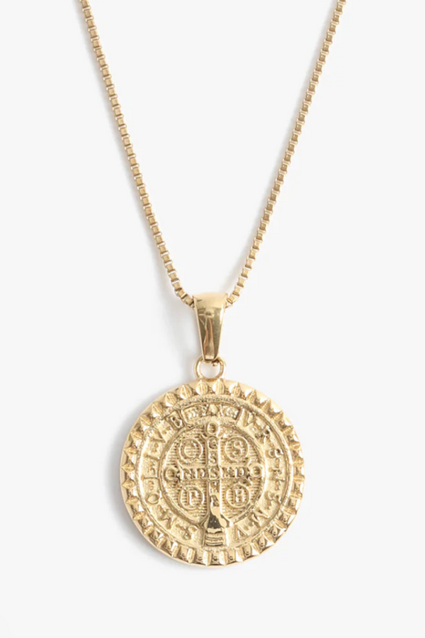 St. Benedict Pendant - Gold