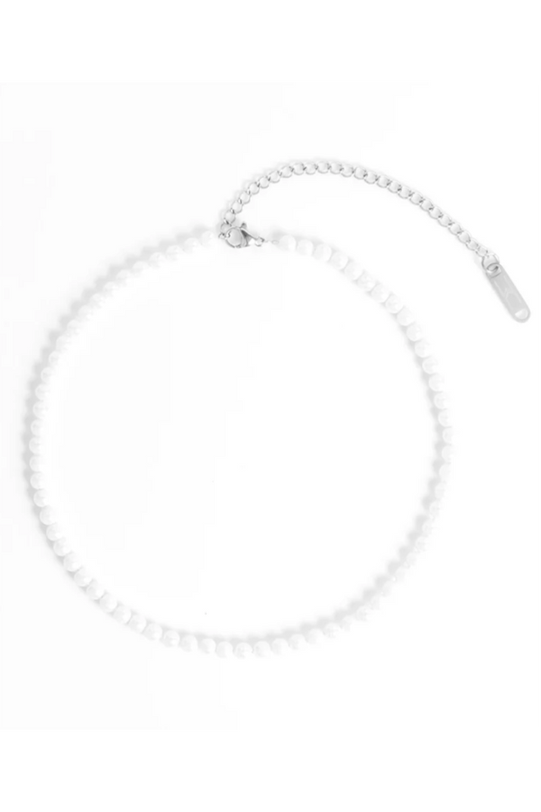 Augusta Choker 4mm - Pearl Silver