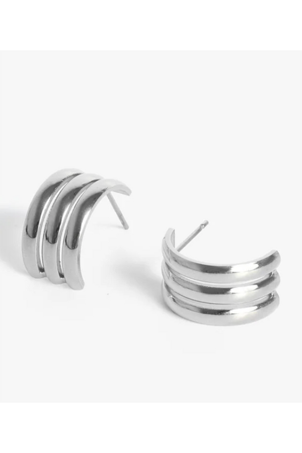 Petra Hoop Earring - Silver