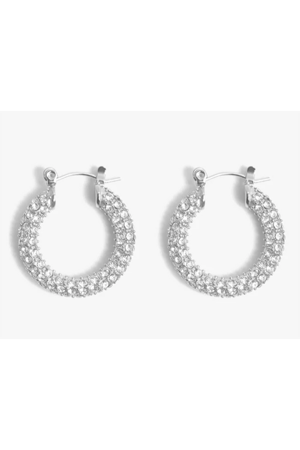 Audrey Hoops - Pave Silver