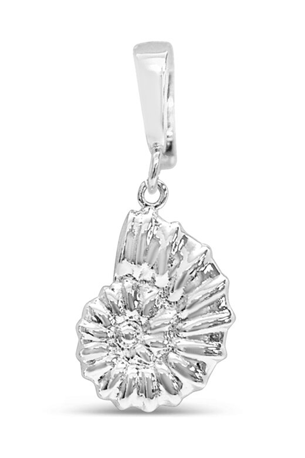 Charm - Curly Snail Shell Silver