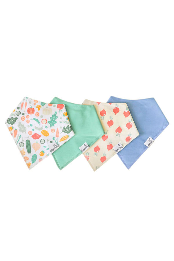 Bandana Bib Set of 4 - Veggies