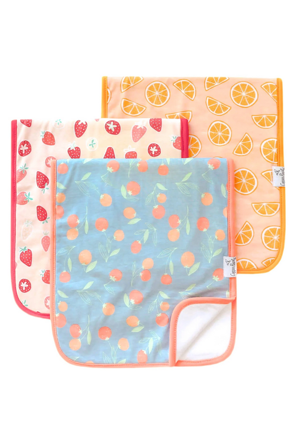 Burp Cloth Set of 3 - Clementine