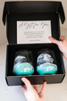 Lynnie Set of 2 Stemless Wine Glasses - Caribbean Blue