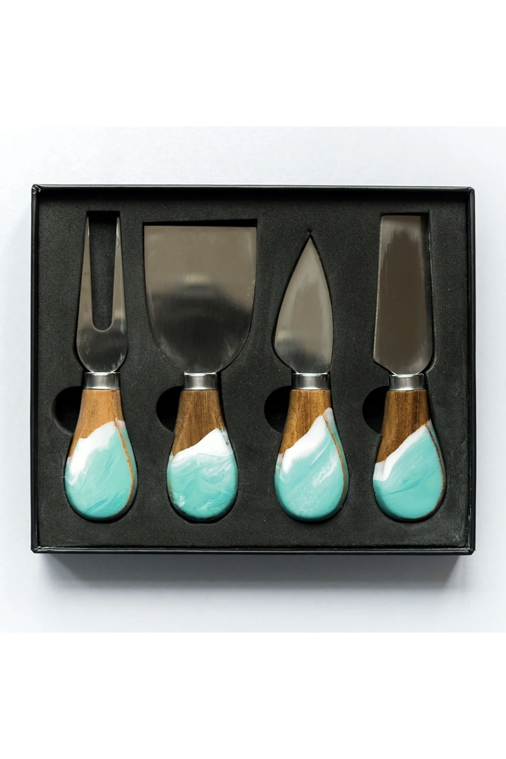 Lynnie Boxed Cheese Knife / Spreader Set - Caribbean Blue
