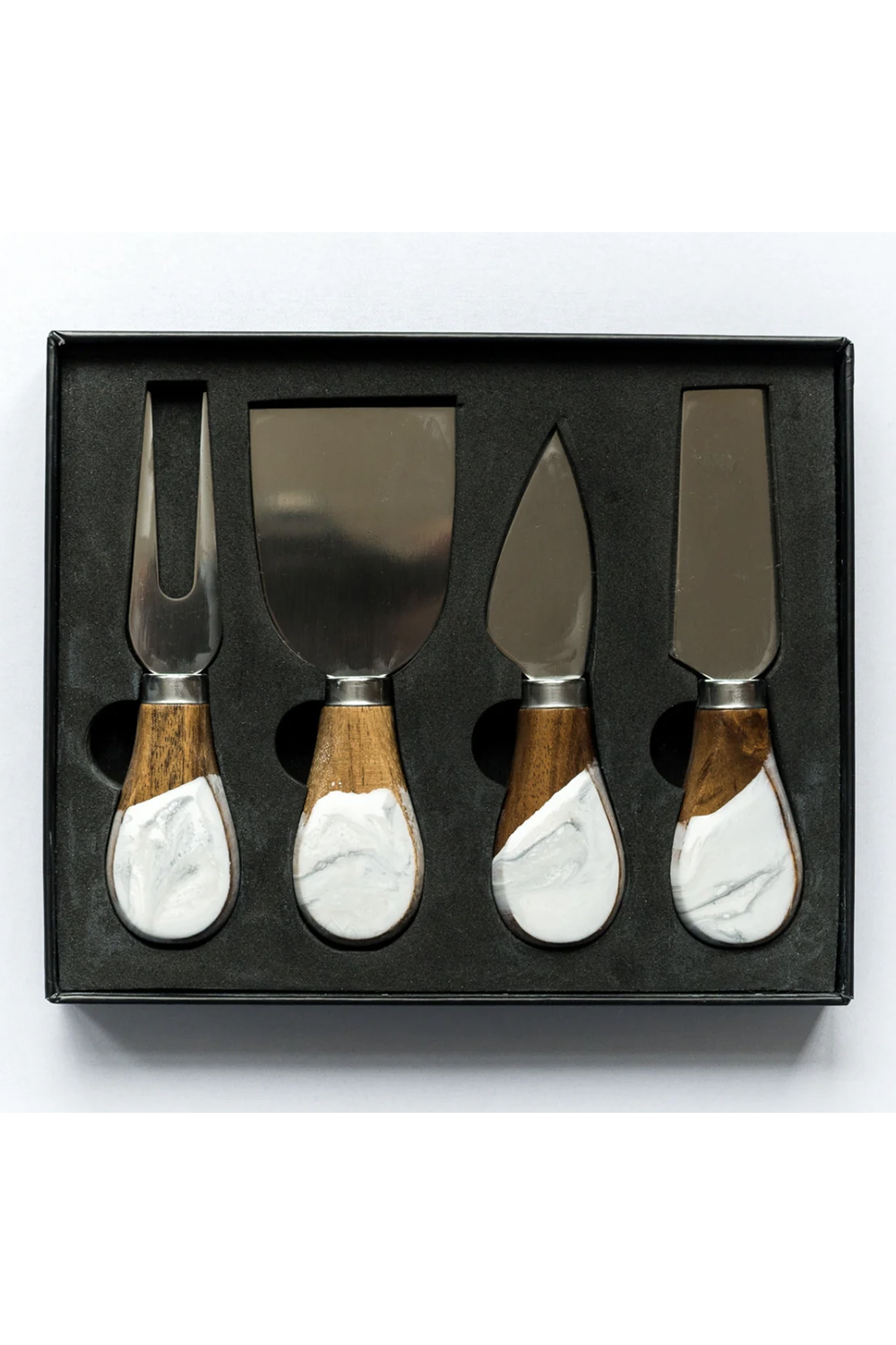 Lynnie Boxed Cheese Knife / Spreader Set - Marble